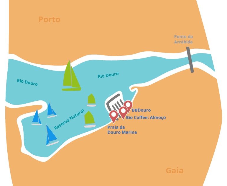 Mapa Sailing Camps BBDouro